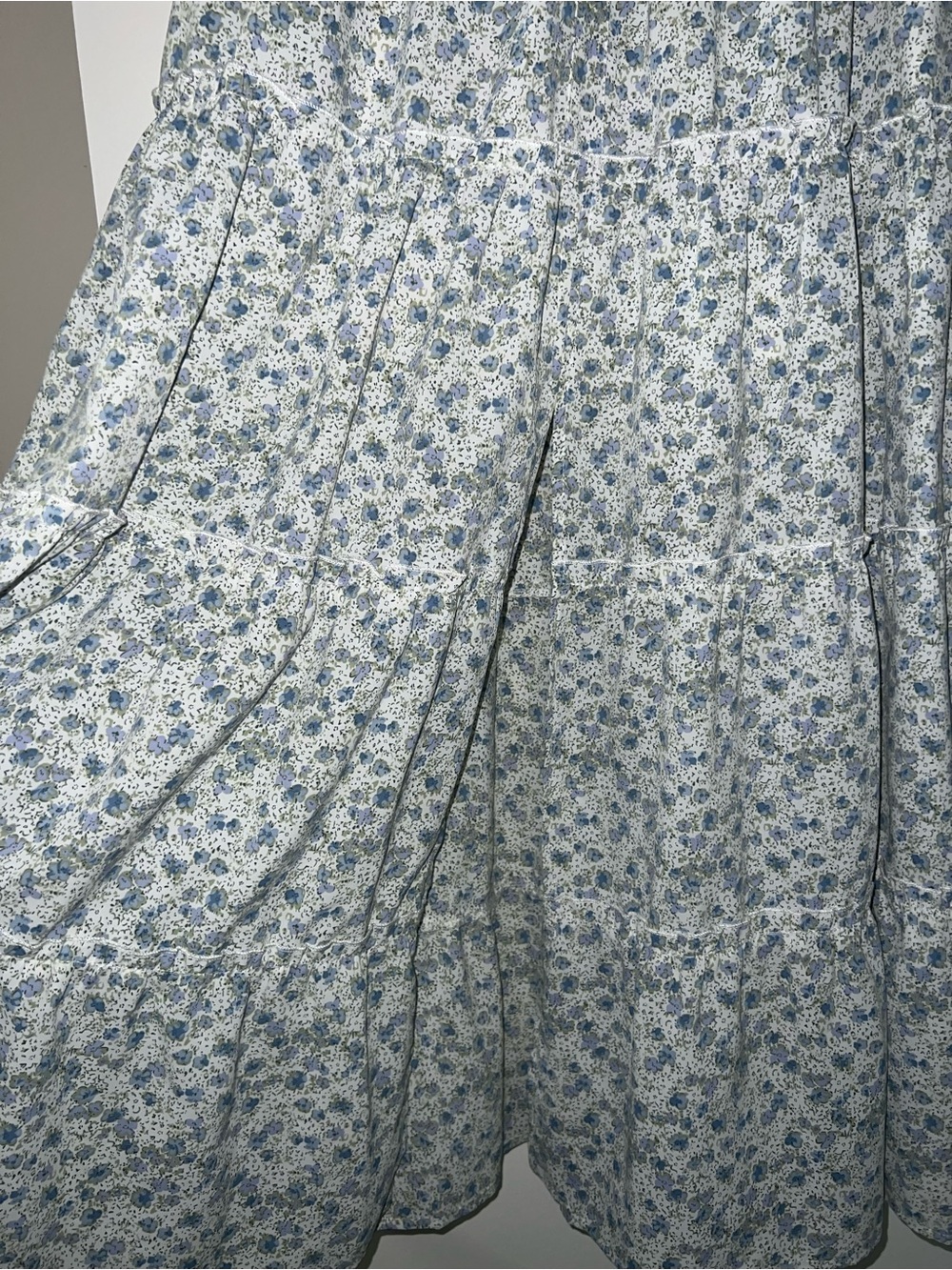 Wishlist White Maxi Skirt with Blue Floral Print - Picture 2 of 4